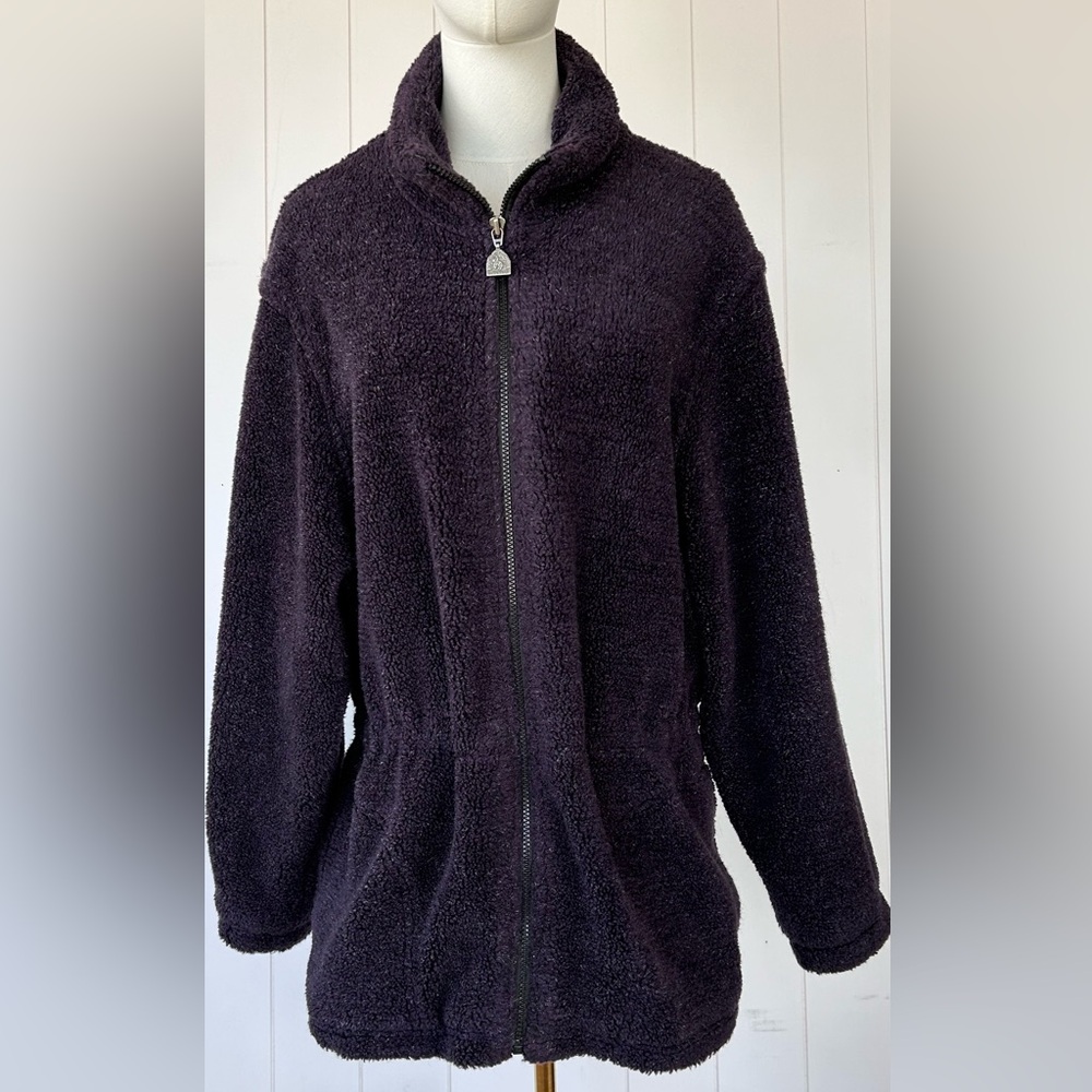 Pacific Trail Women’s Fleece Jacket Zip Front Interior Drawstring at Waist Large